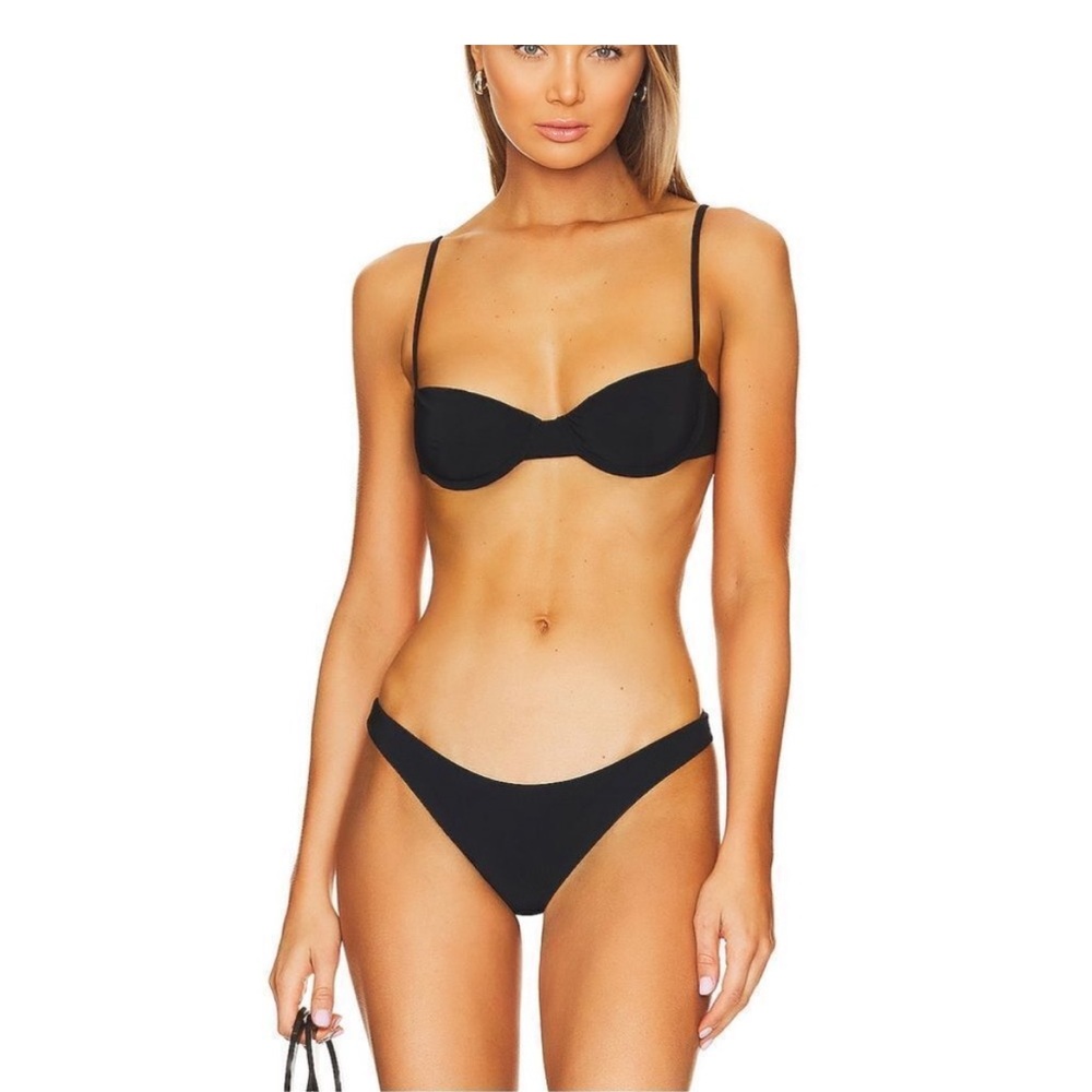 🖤5/$25 Black Bikini Bottom with Side Ties small